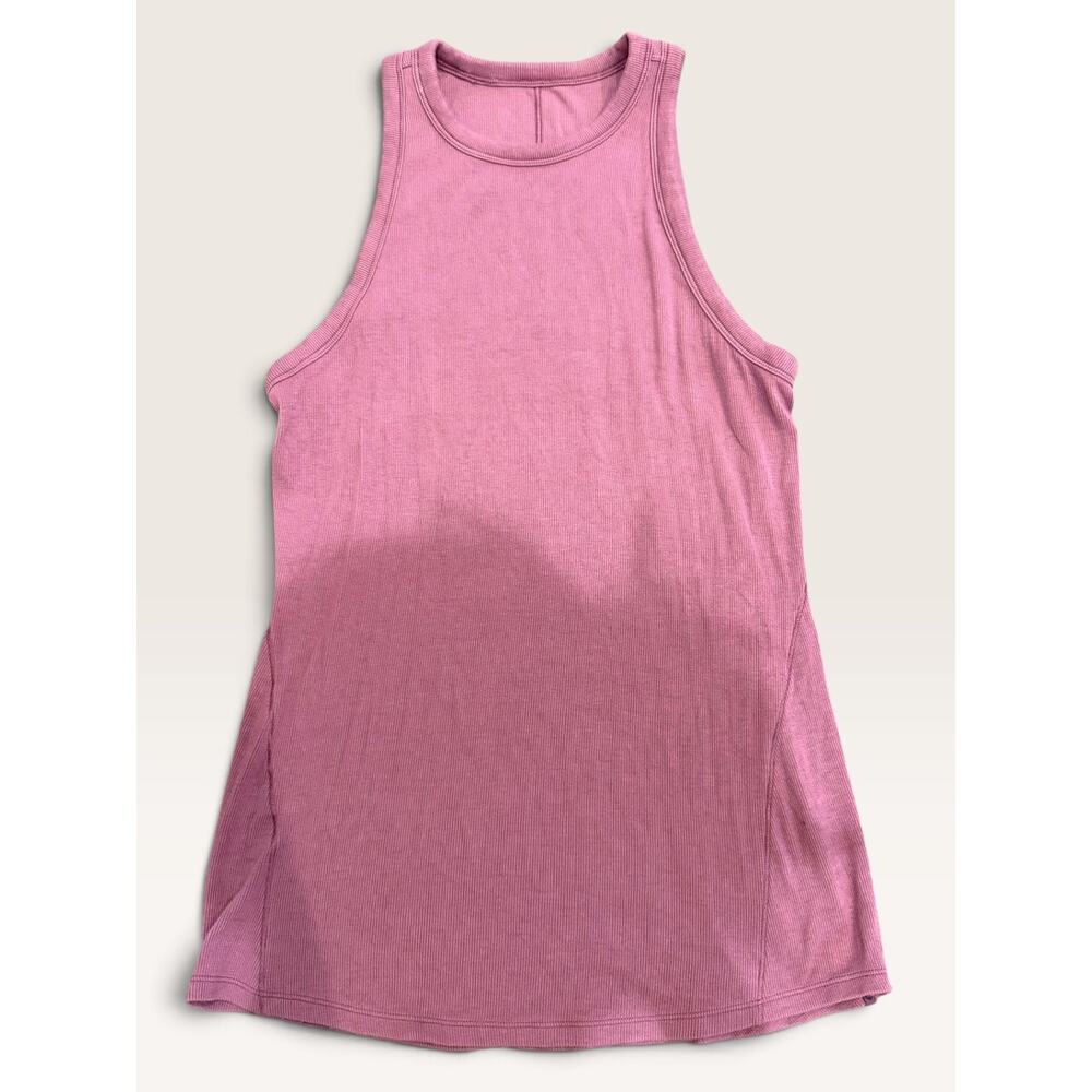 LULULEMON Hold Tight Mock Neck Tank Top Velvet Dust S/M EUC - Picture 2 of 4